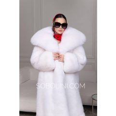 Snow-white albino fox fur - Sobolini Brand
